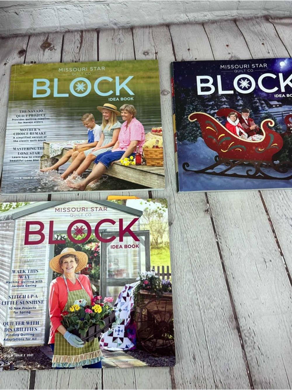 2021 Missouri Star BLOCK Quilt Idea Books - Set of 3 handmade cottagecore